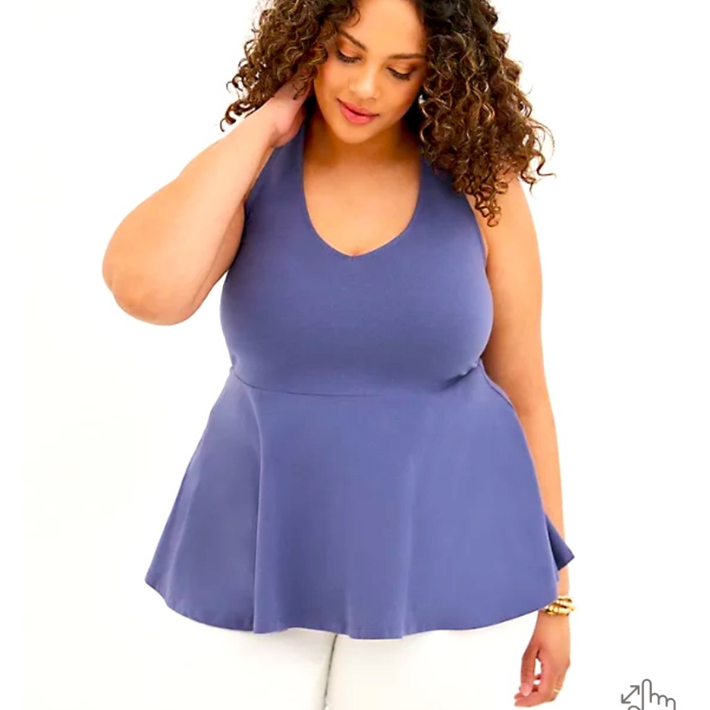TORRID FOXY HALTER NECK PEPLUM TOP TORRID SIZE 00